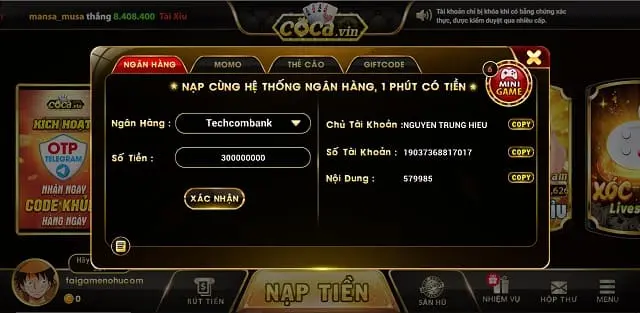 Hệ thống Fic88 cho phép gửi và rút tiền nhanh chóng và tiện lợi - Fic88
