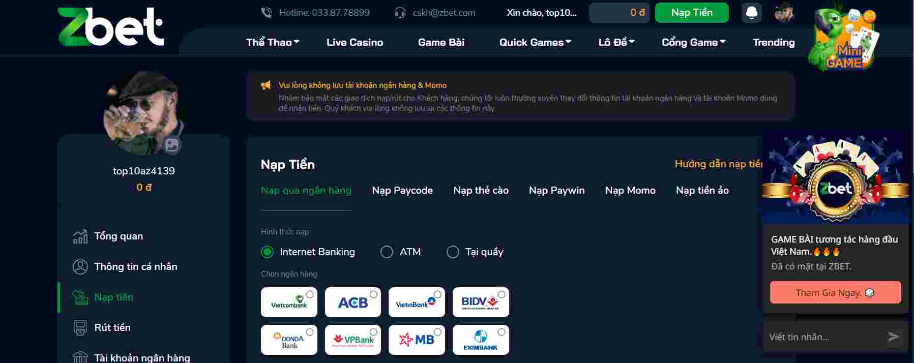 Thông báo quan trọng khi đăng nhập vào trang web game Da Sao789 - Sao789